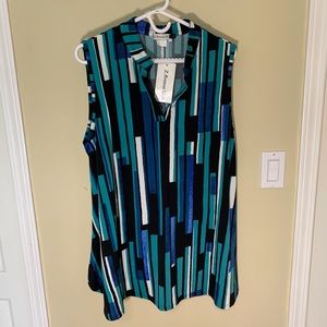 2/$30 NWT Teal Sleeveless Tunic Top